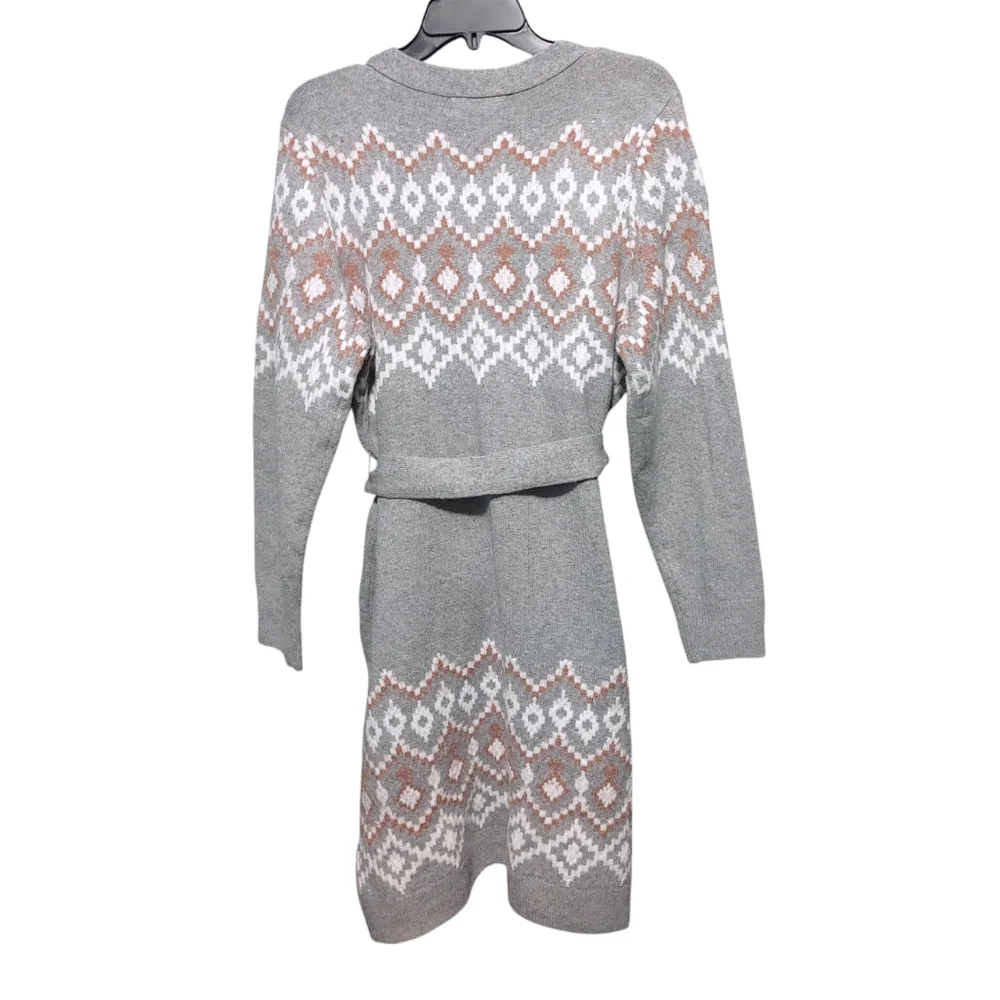 Lucky Brand Snowflake Geometric Cardigan Sweater Dress Women's Plus Size  2X NWT - Picture 6 of 12